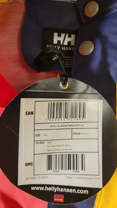 Helly Hansen sztormiak, kurtka przeciwdeszczowa 122 płaszcz