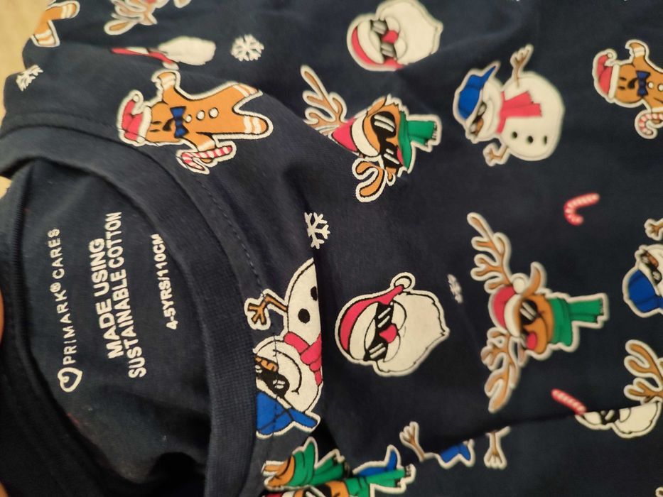 Zestaw koszulki bluza świąteczna czerwona h&m primark kik 110