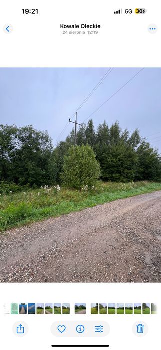 Dwie działki rolne 0.99ha  Kowale Oleckie