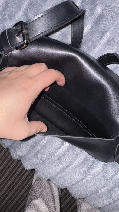 Сумка чорна,багет(штучна шкіра)