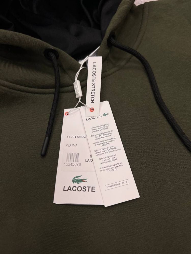 NEW SEASON 2024! Чоловіче худі Lacoste колір: хакі; розміри: S-XXL