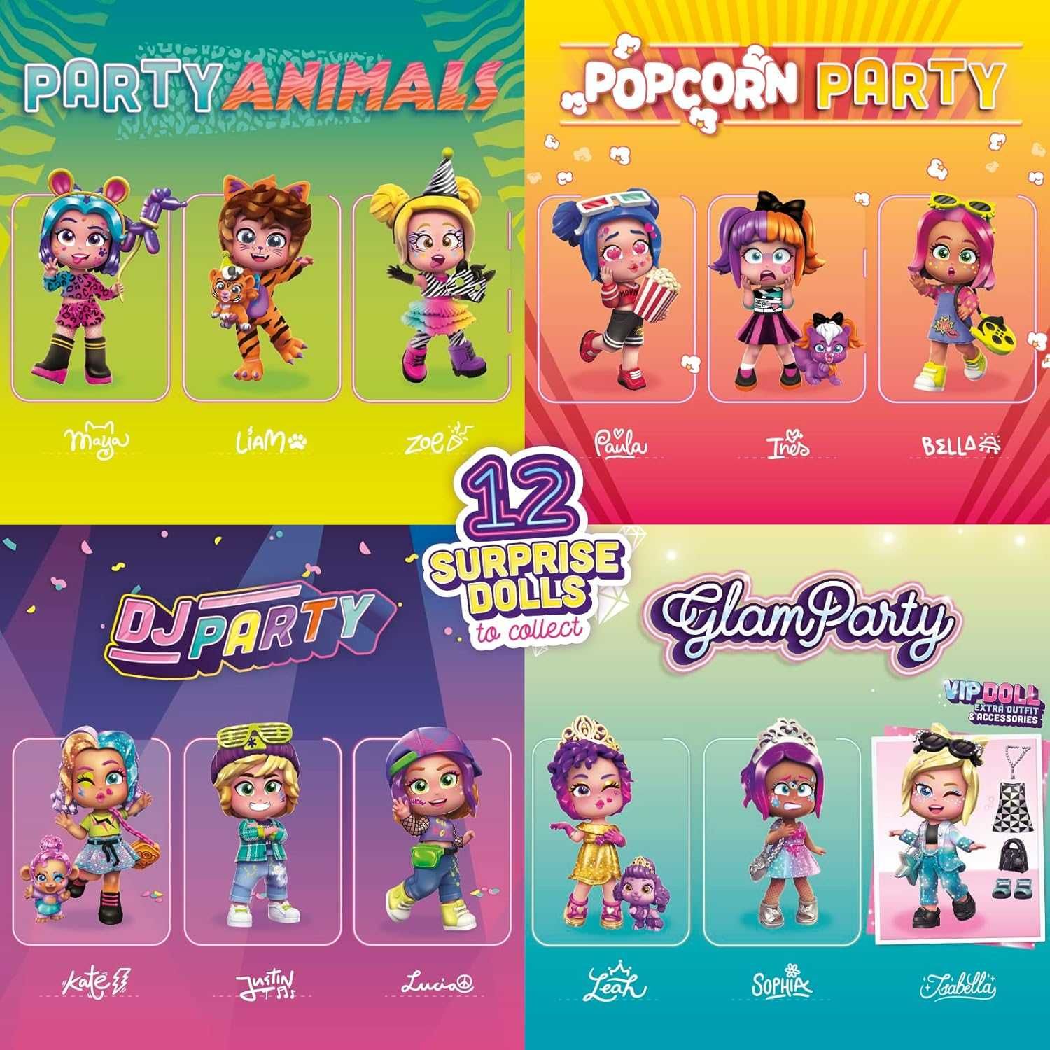 3 szt Magic Box Kookyloos Express Yourself!  seria Party Time Lalka