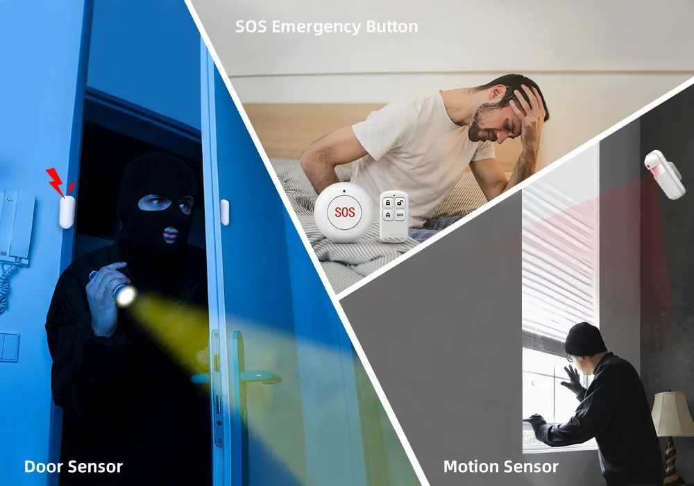 Alarme Casa Tuya Alexa sem Fios GSM/WiFi Android/iOS PT (NOVO)