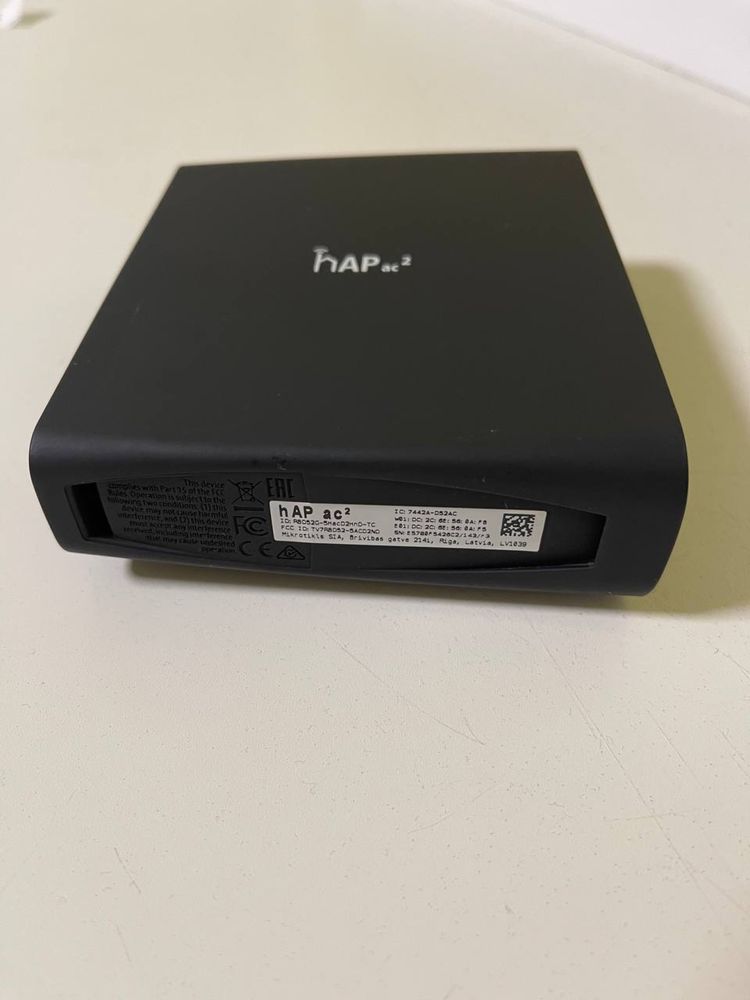 Бездротовий маршрутизатор (роутер) Mikrotik hAP ac2 без блока живлення