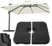 Podstawa pod parasol czarna 50 x 50 x 7.5  stojak do parasola plastik