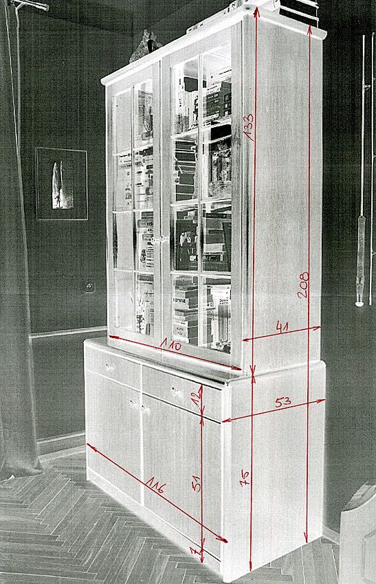 Biblioteka Witryna - lata 80 - mebel produkcji francuskiej