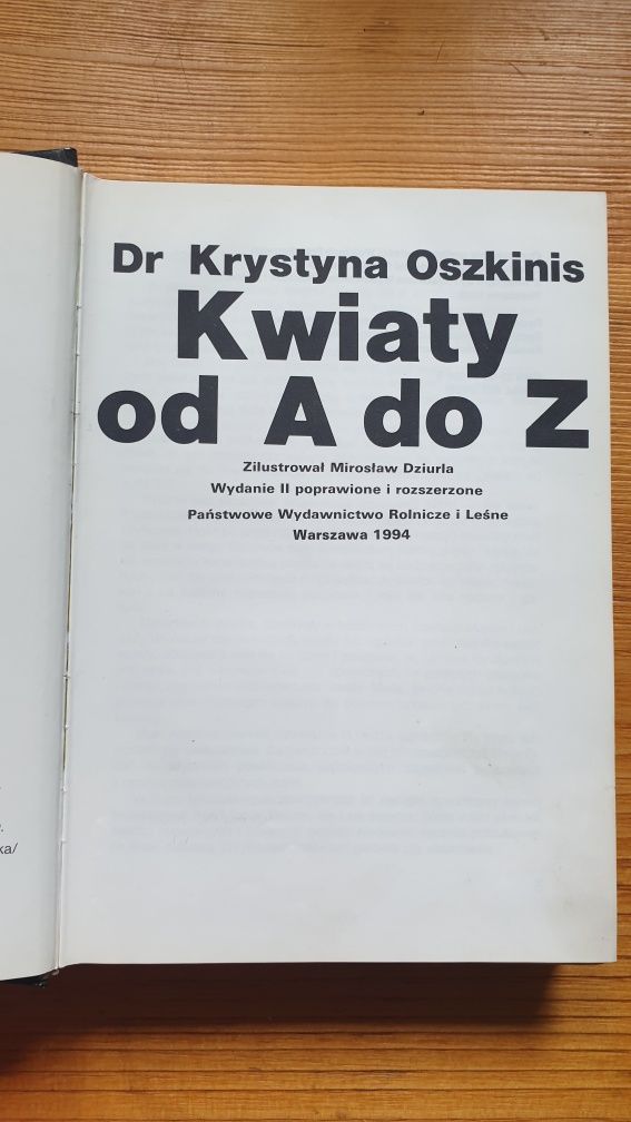 Kwiaty od A do Z Krystyna Oszkinis