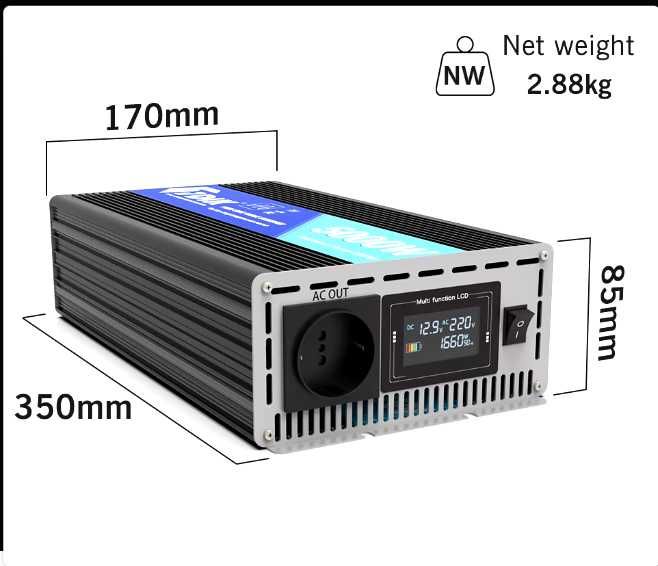 Przetwornica Falownik sinus FDIK 24V 220V Inwerter czystej fali  5000W