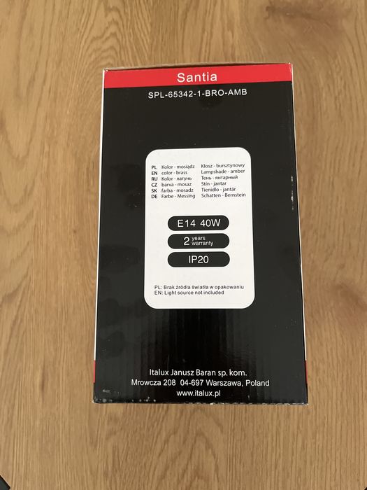 Kinkiet Italux Sanita - kolor mosiądz (2szt)