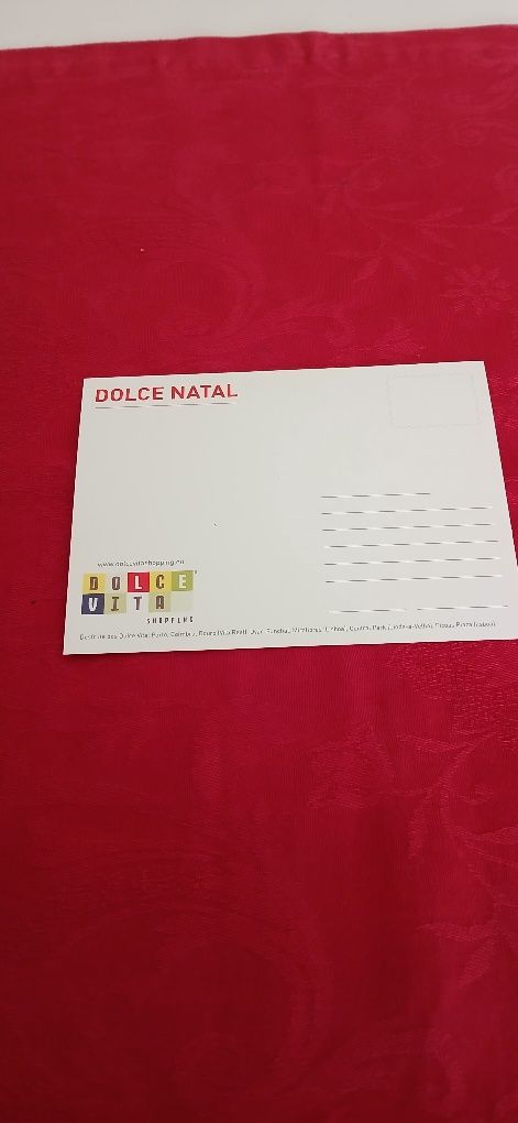 Postal com poema, de Natal, novo