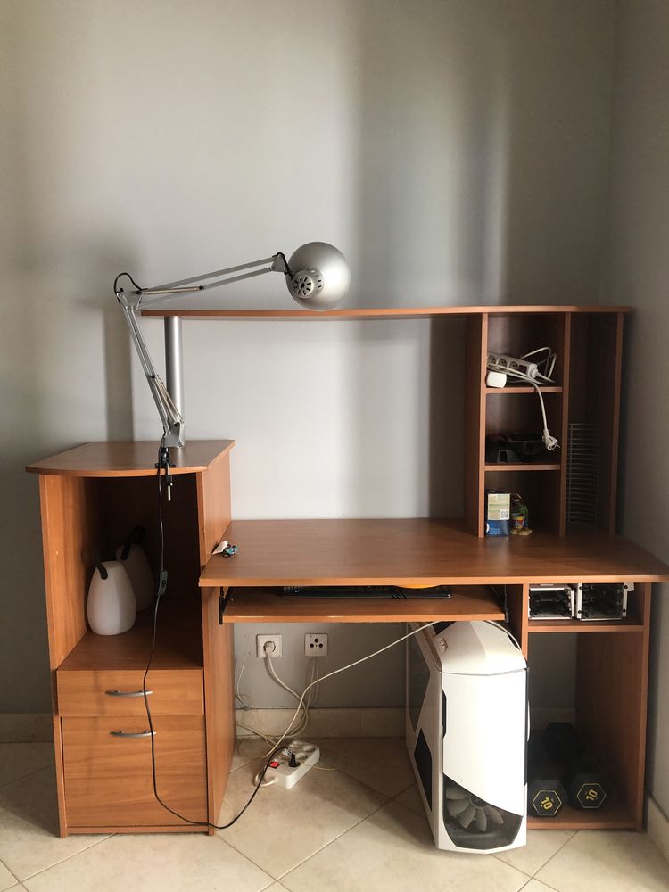 Escritorio de madeira completo barato