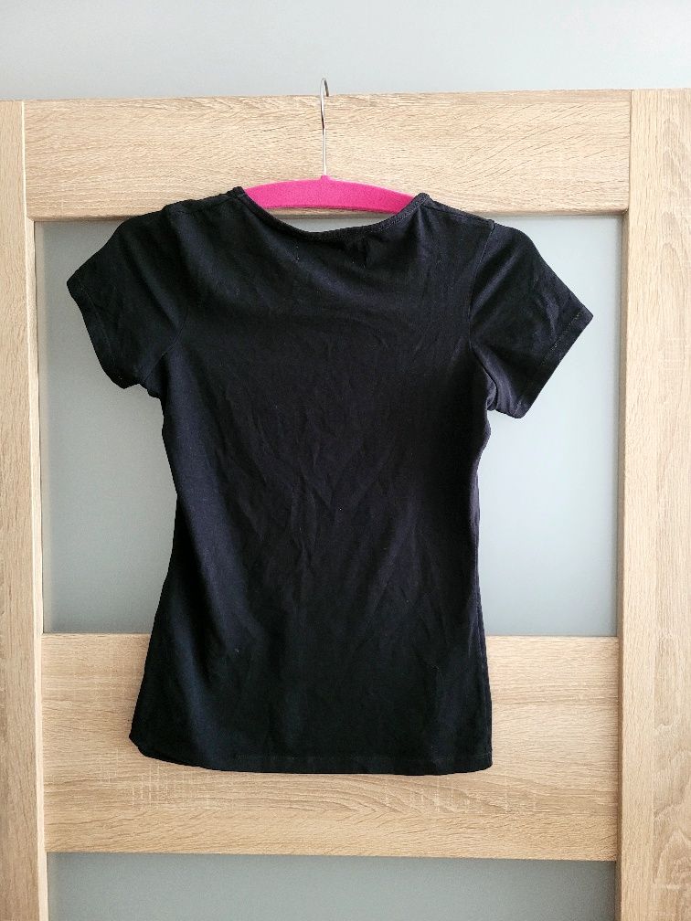 Czarna koszulka krótki rękaw Zara rozmiar S damska