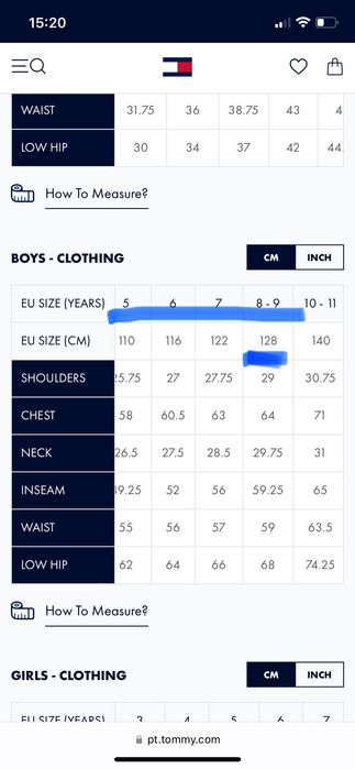 Blusão de penas da TOMMY HILFIGER. Em bom estado. Tamanho 128.