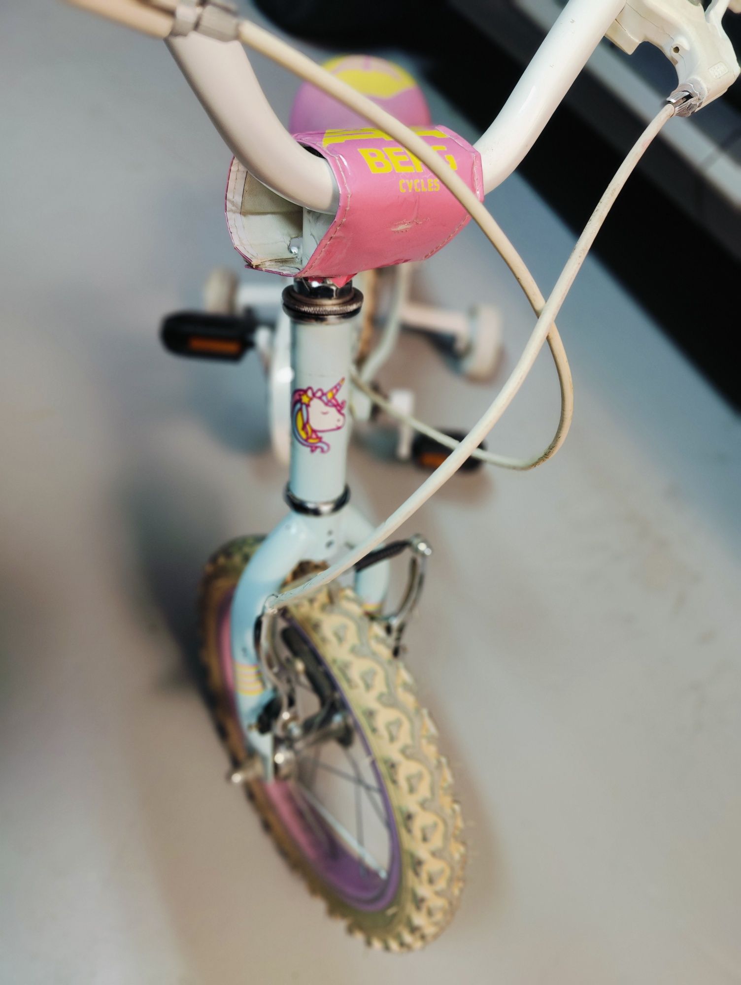 Bicicleta Unicórnio com rodinhas