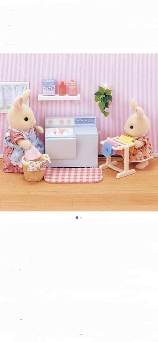 Sylvanian Families.Кровать.Набор стирка-глажка,коляска