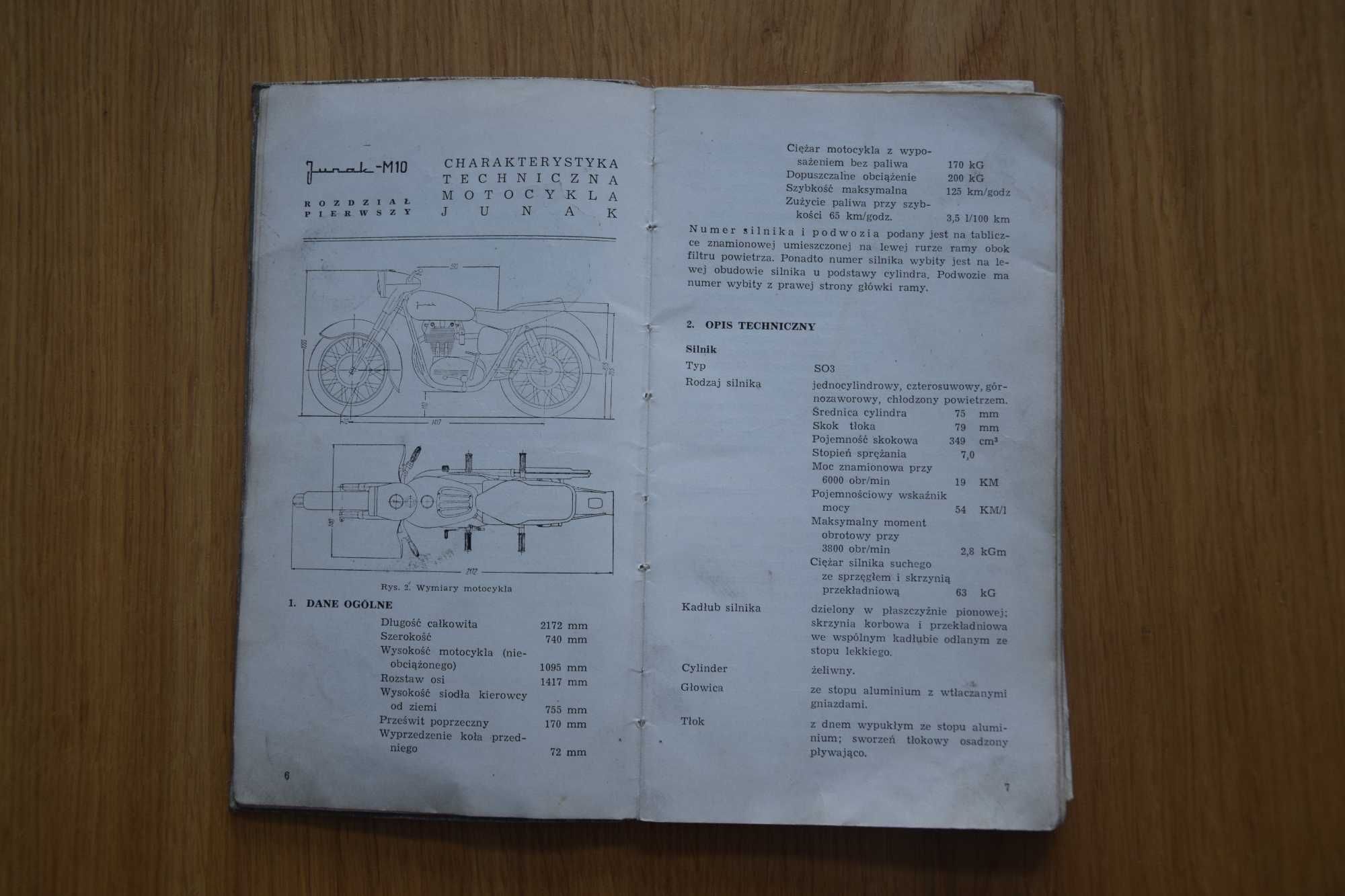 Instrukcja Katalog JUNAK M-10 1963