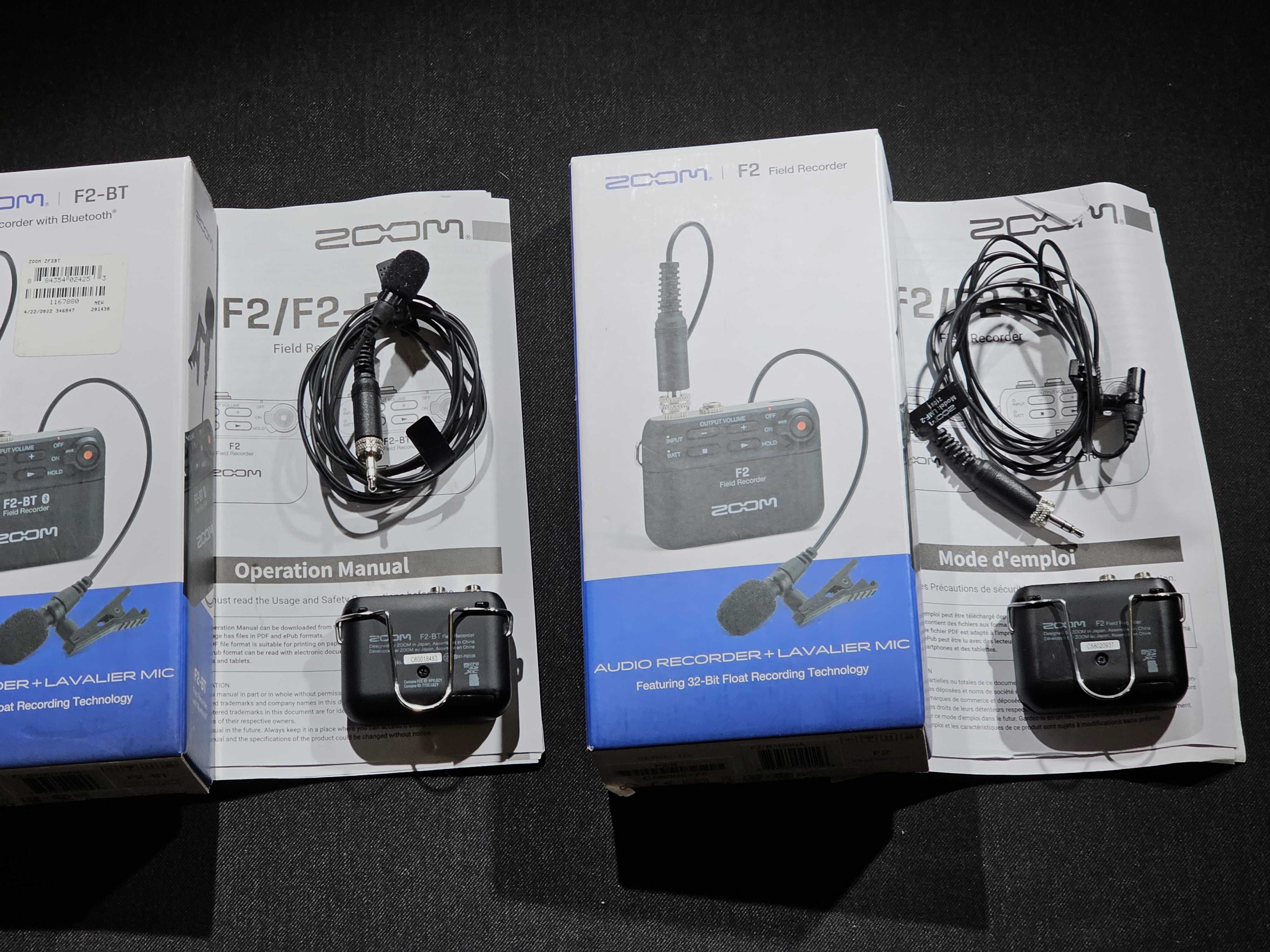 Аудіо рекордер Zoom F2 Black 32 bit Field Recorder мікрофон петля