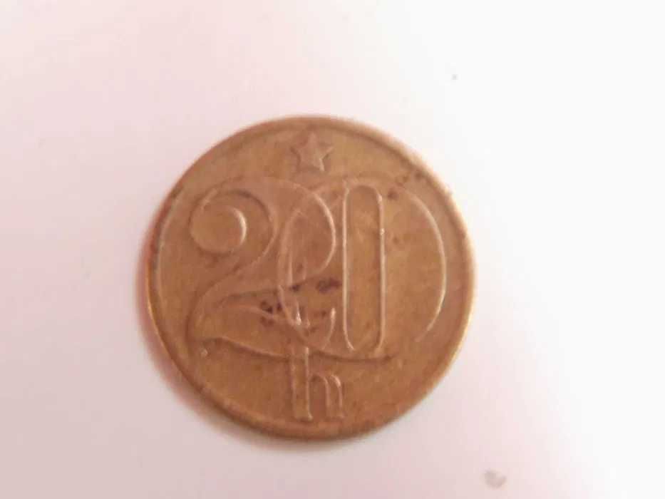 Moneta o wartości 20 halerzy czeskich z roku 1978