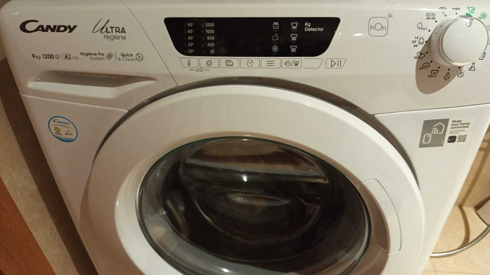 Máquina de Lavar Roupa Candy 9 kg – Quase Nova, Garantia até 2027
