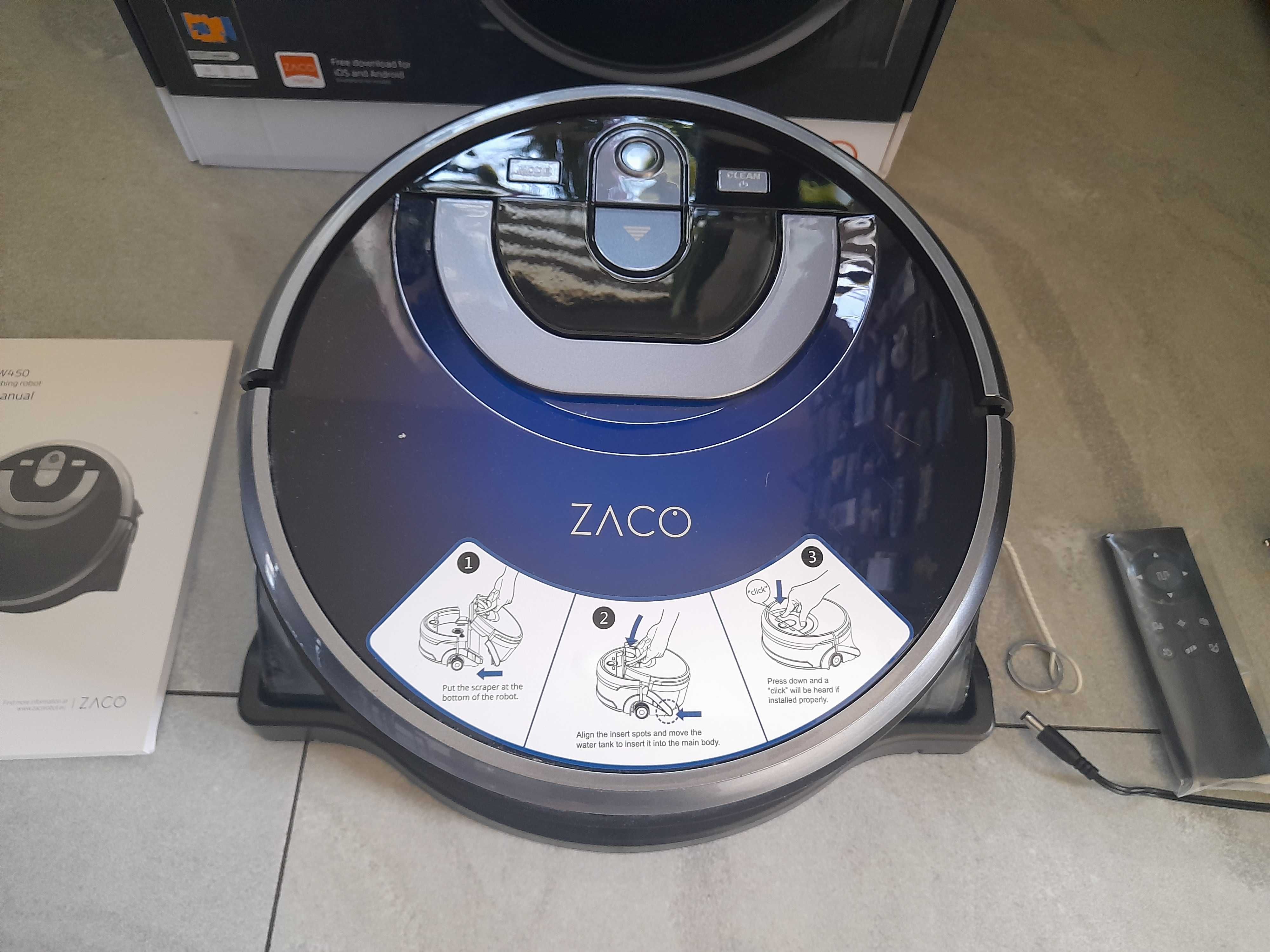 Robot sprzątając mopujący  Zaco Robot W450