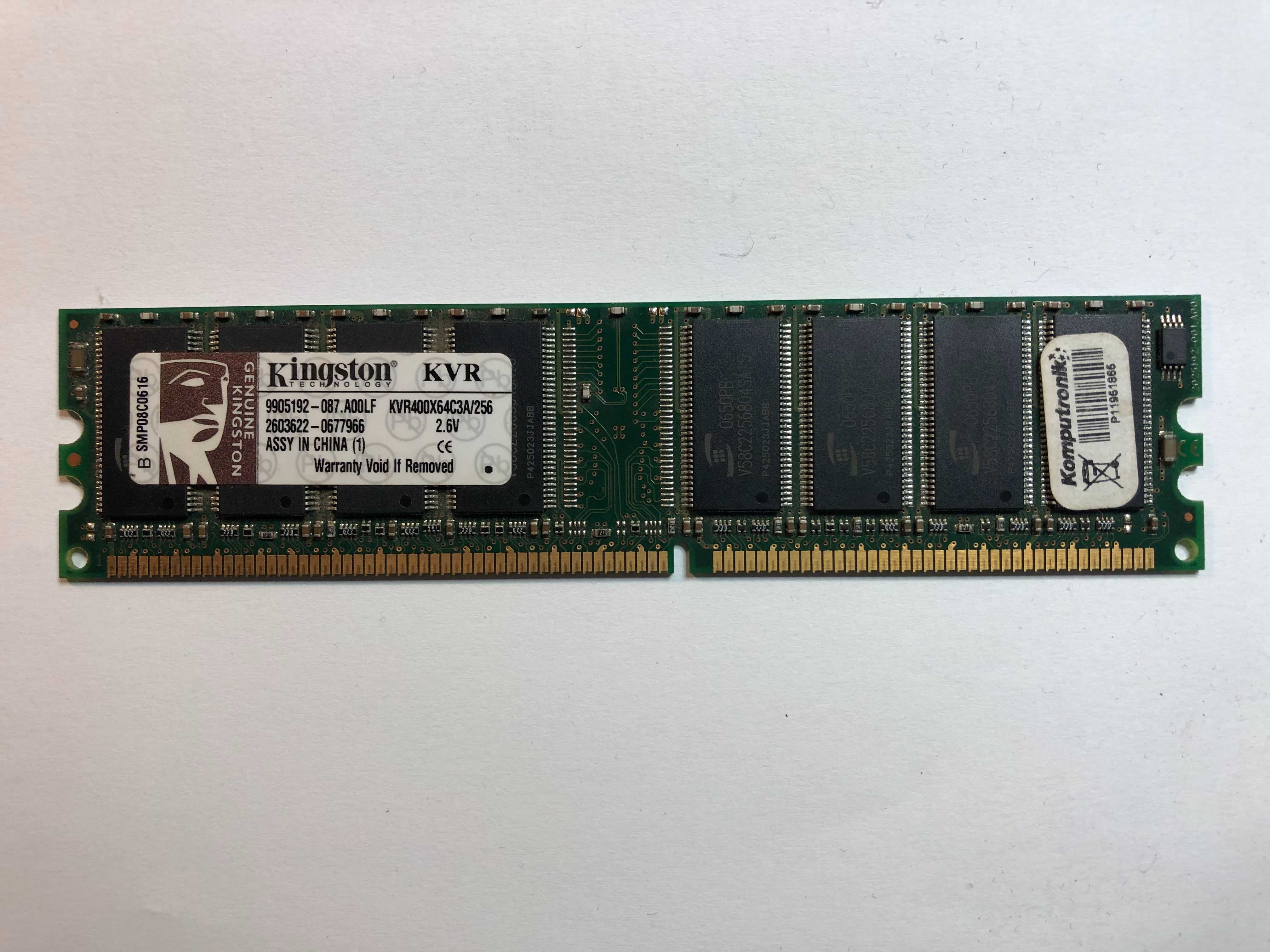 Pamięć RAM Kingston DDR 256MB do komputera stacjonarnego