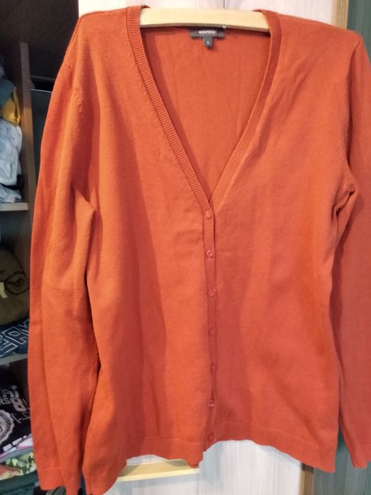 Pomarańczowy sweterek damski rozmiar S