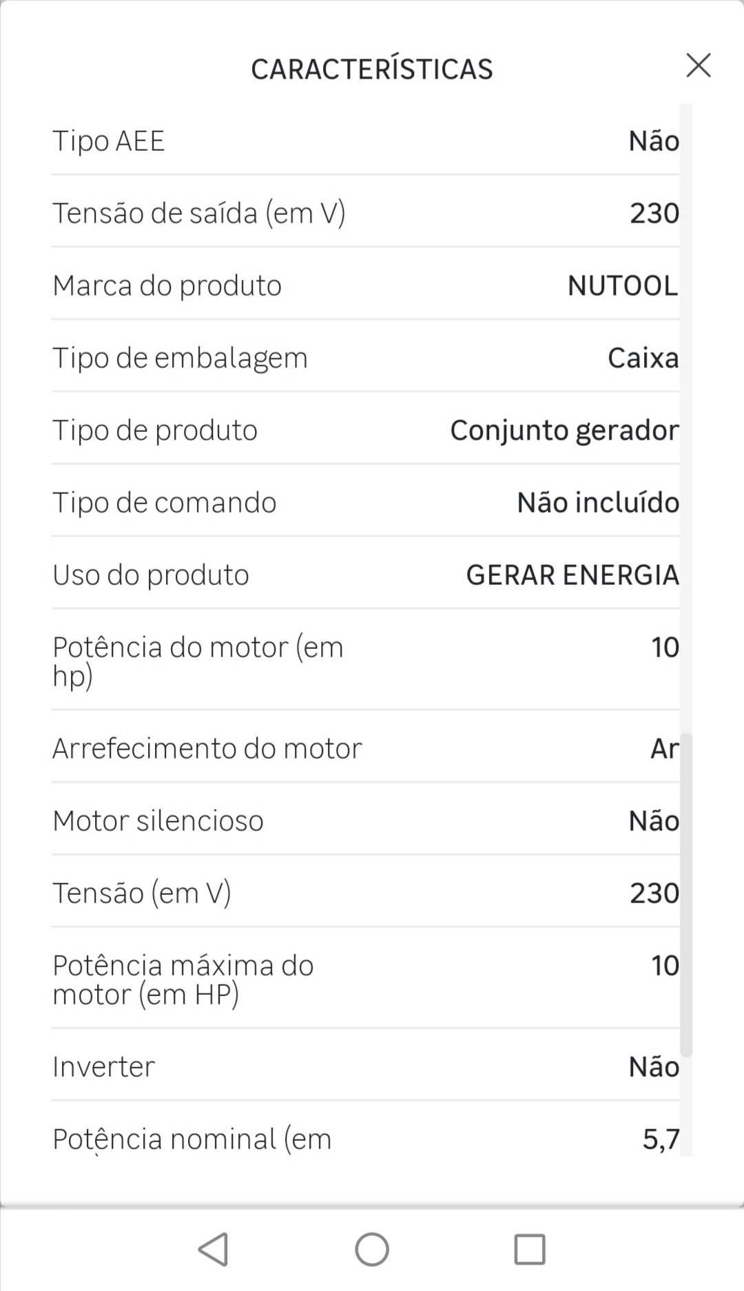 Gerador gasóleo completamente novo