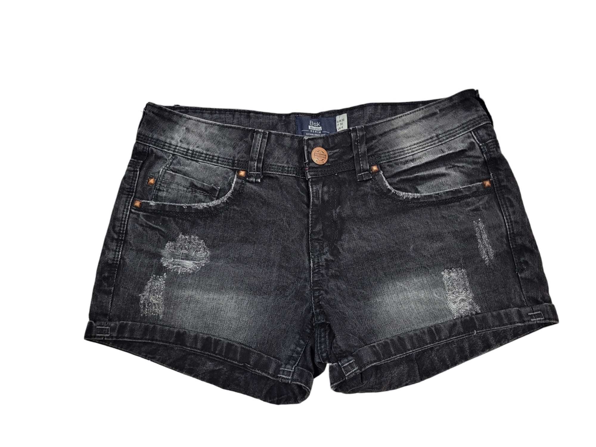 Krótkie spodenki szorty Bershka 32,XXS/34,XS jeansowe dżins