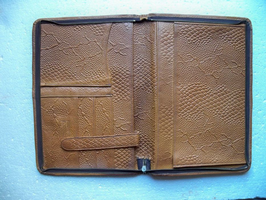 Кожаная папка для деловых документов А4+, органайзер