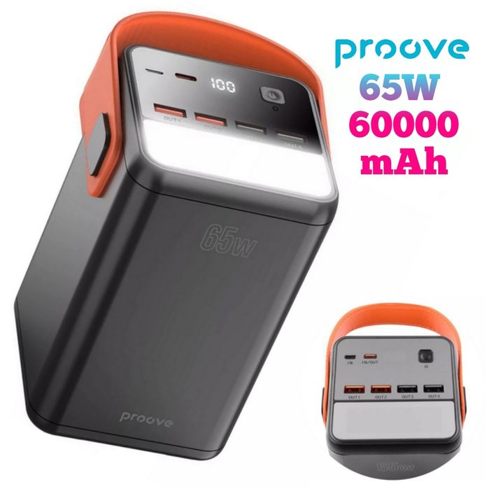 Повербанк Proove 65W 60mAh зарядка ноутбук смартфон роутер проектор