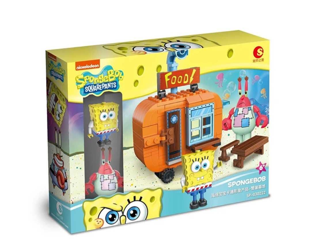Nowy duzy zestaw klocki konstrukcyjne SpongeBob kanciastoporty Patryk