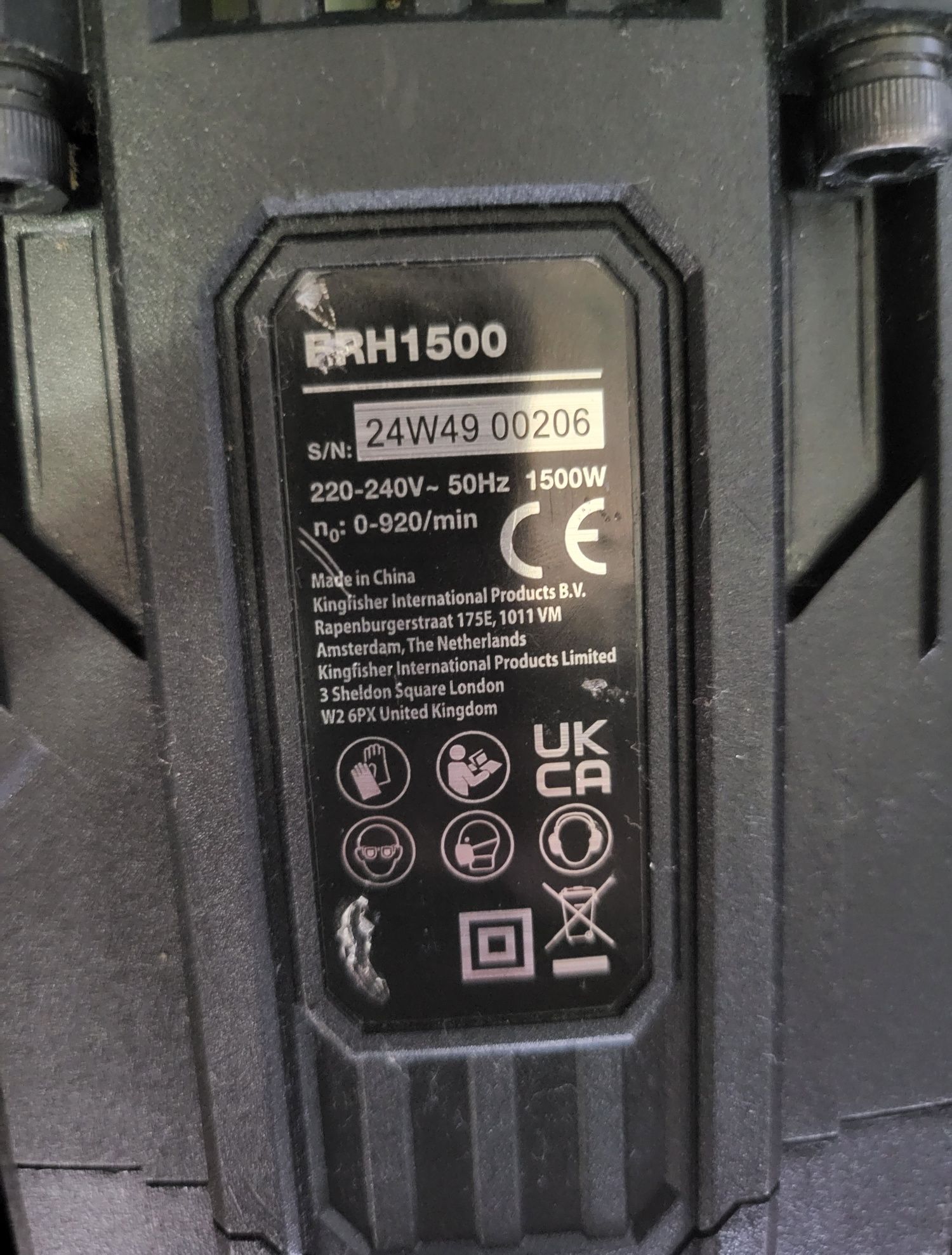 Młotowiertarka erbauer 1500 w 5j
