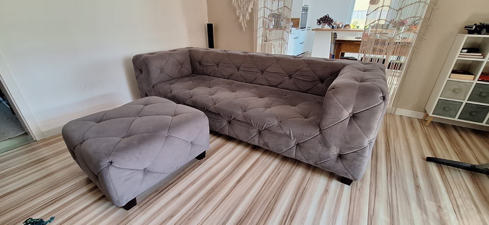 Sofa+pufa komplet bez funkcji spania