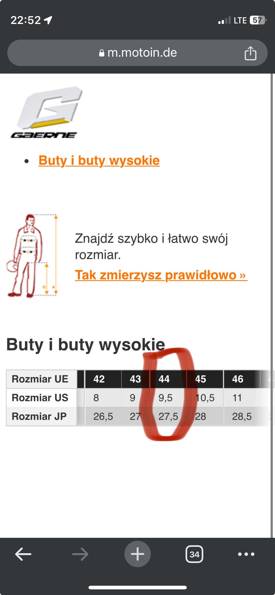 Gaerne GX-1 EVO. Buty motocross. Rozmiar 44/27,5 cm + Gratis!!!