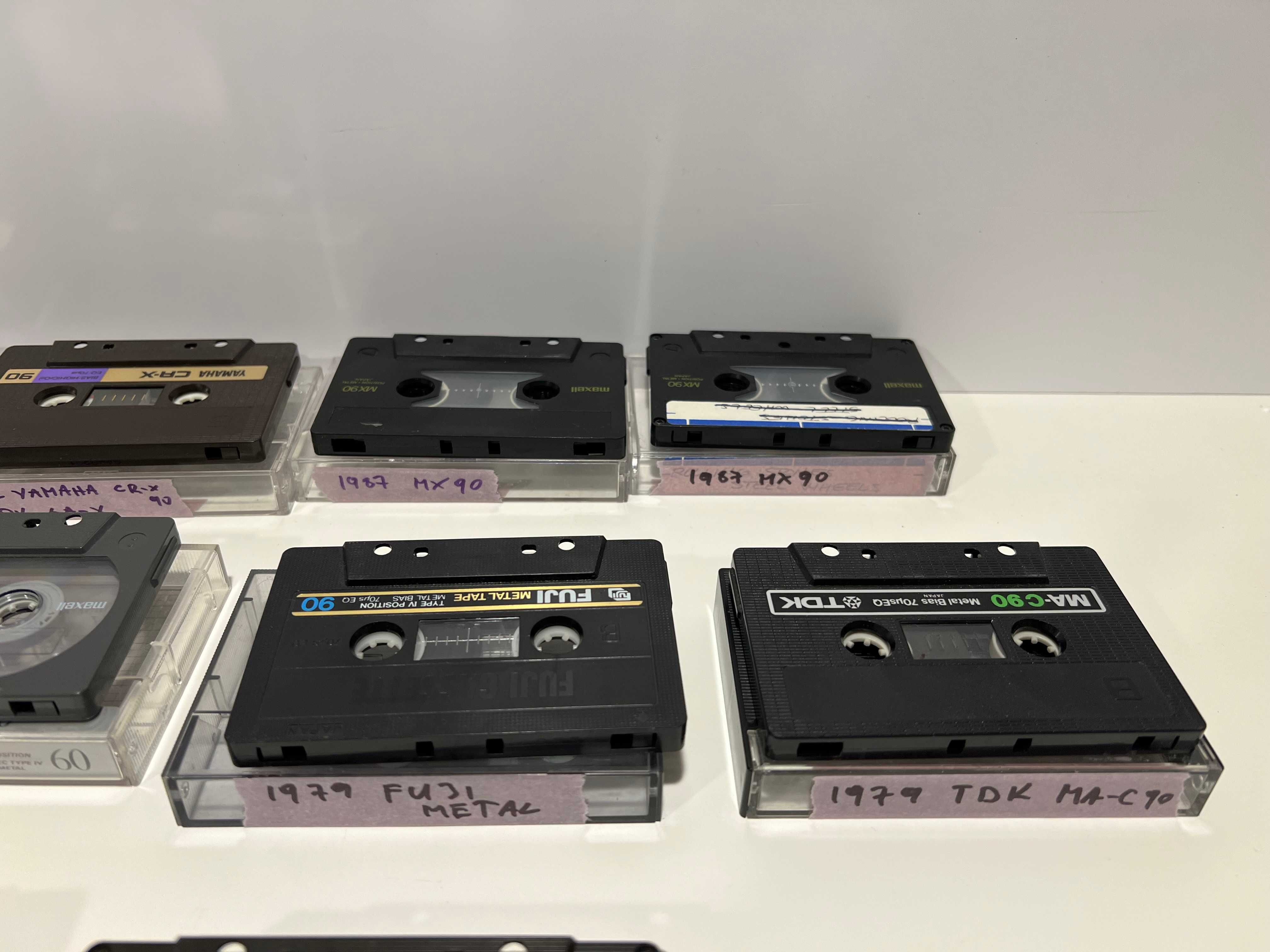 8 kaset metalowych i 2 chromowe, Maxell, TDK, Yamaha, Denon, Fuji #63