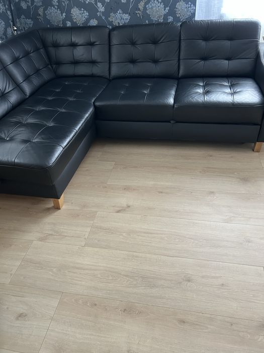 Rozkładany narożnik skórzany