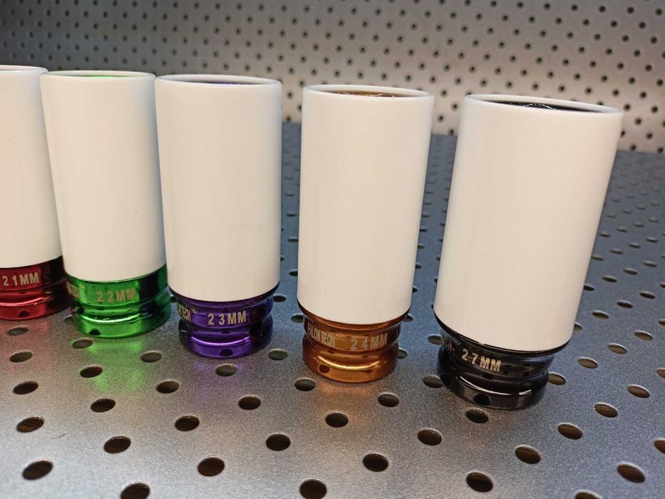 Zestaw nasadek do felg aluminiowych alufelg 1/2" 7szt nasadki udarowe