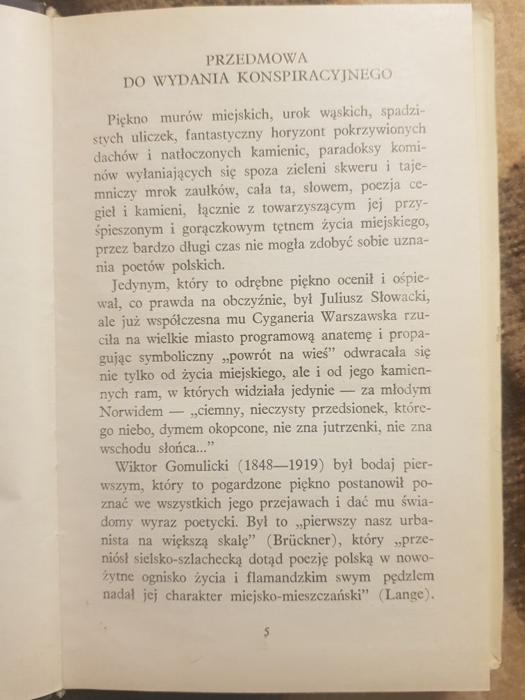 W.Gomulicki Pod znakiem Syreny Poezje warszawskie Czytelnik 1980