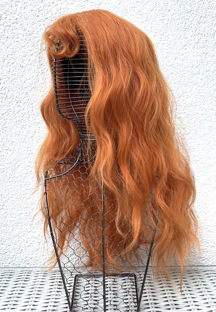Włosy doczepiane, ostry rudy, peruka ( 629 )