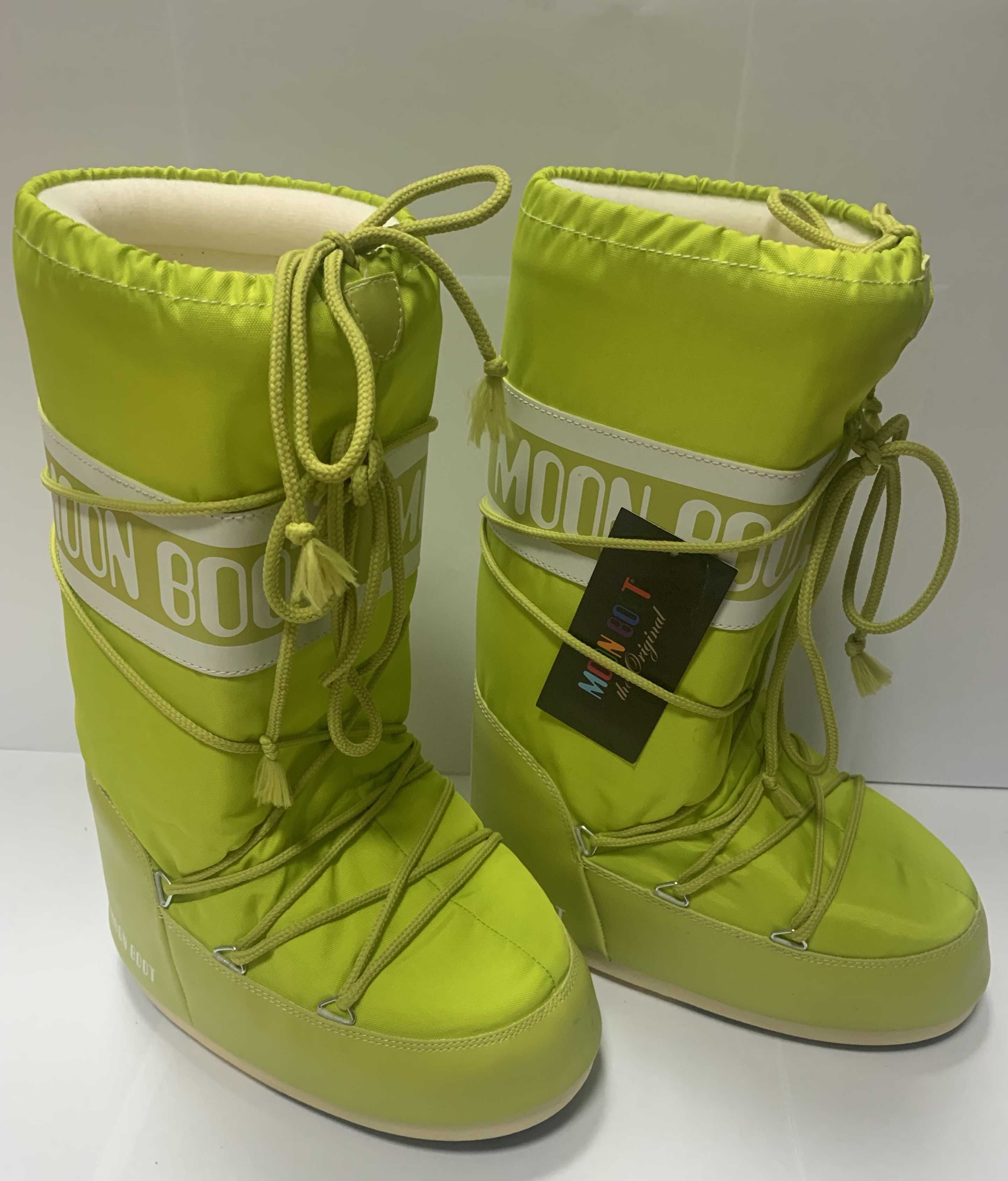 Buty śniegowce MOON BOOT NYLON limonka R 39-41