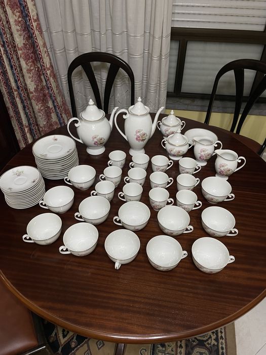 Serviço Jantar / Chá / Café Porcelana SPAL 12 Pessoas Completo Vintage