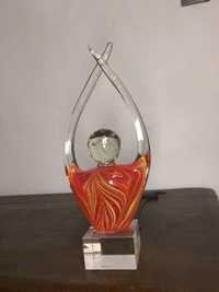 Szklana statuetka  szklana ozdoba szkło artystyczne kryształowe