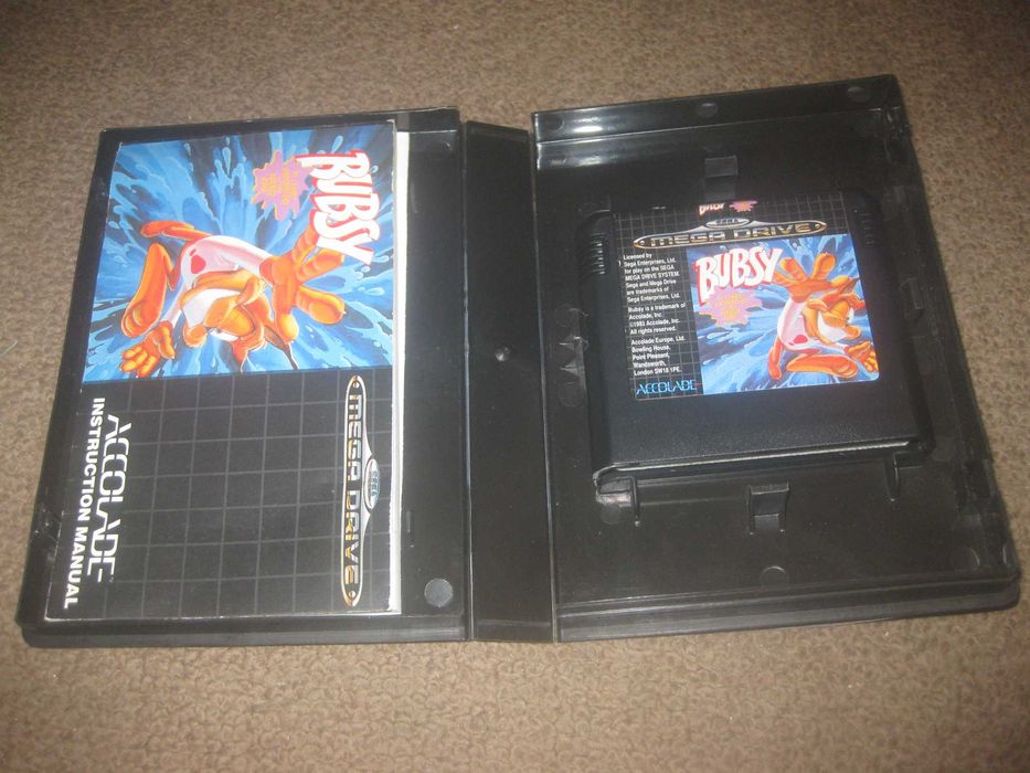 Jogo "Bubsy" para Sega Mega Drive/Completo!