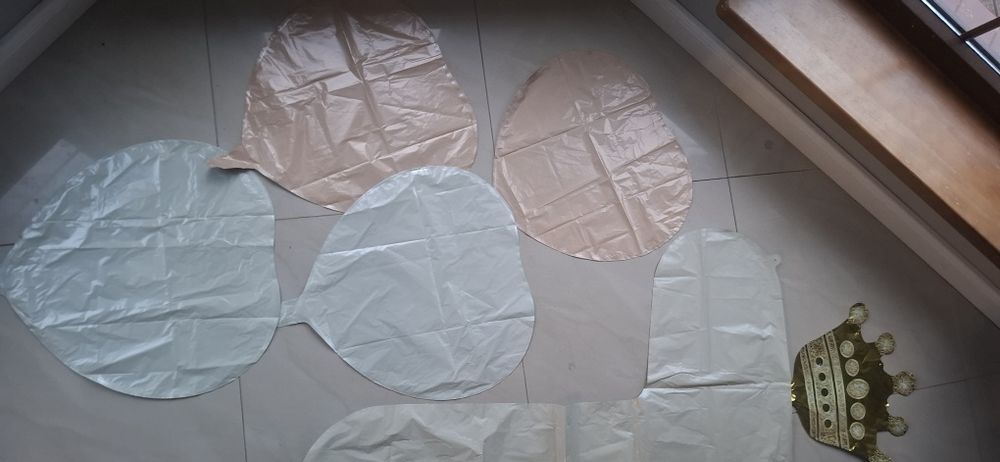 Komplet 6 balonów urodzinowych na hel 7 lat
