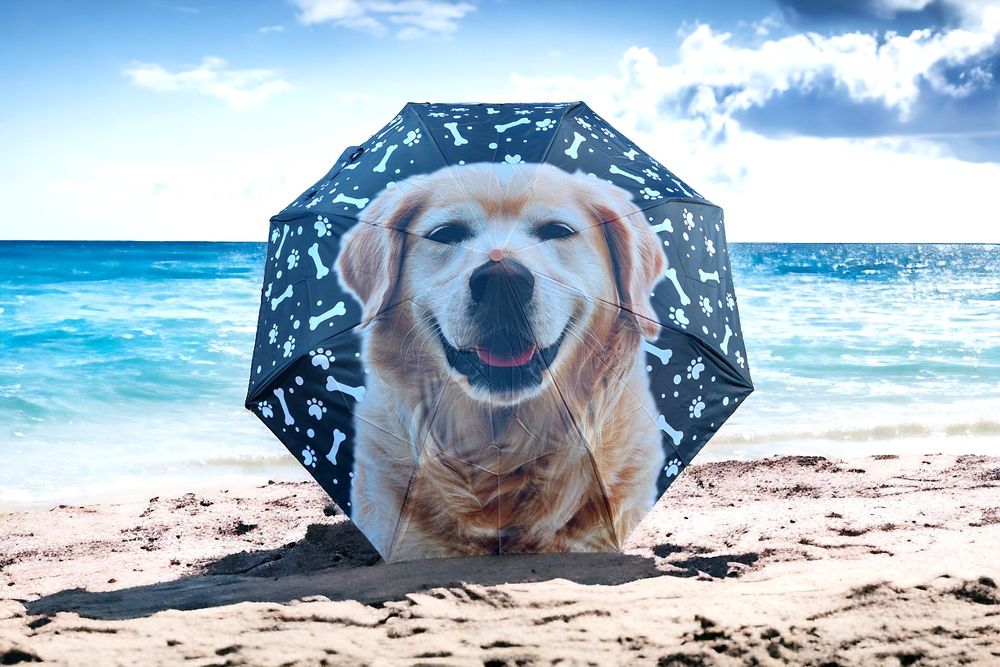 Parasolki ręczne wzór pieski i kotki