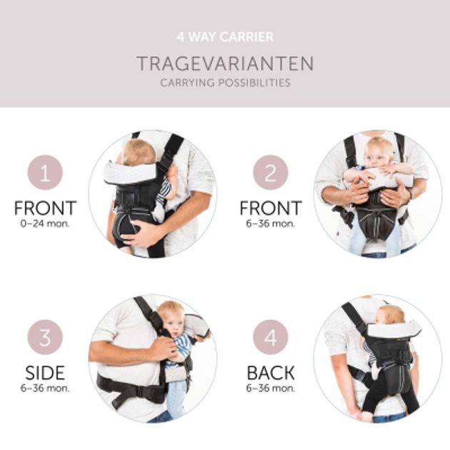 Рюкзак-перенесення Hauck 4 Way Carrier Black