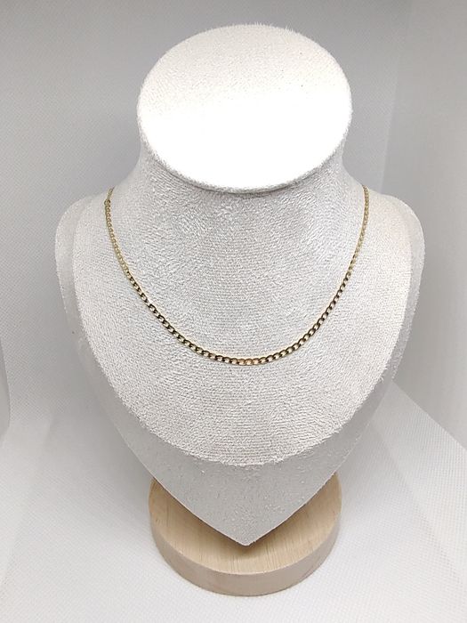 Subtelny złoty łańcuszek splot pancerka PR 585