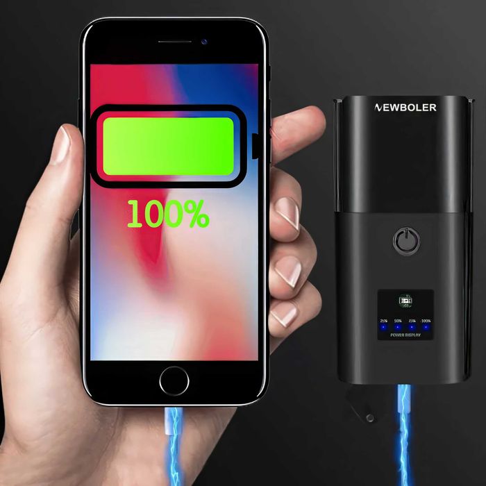 Lampka Rowerowa LED POWERBANK Zestaw Wodoodporna Uchwyt Mocna Tryby