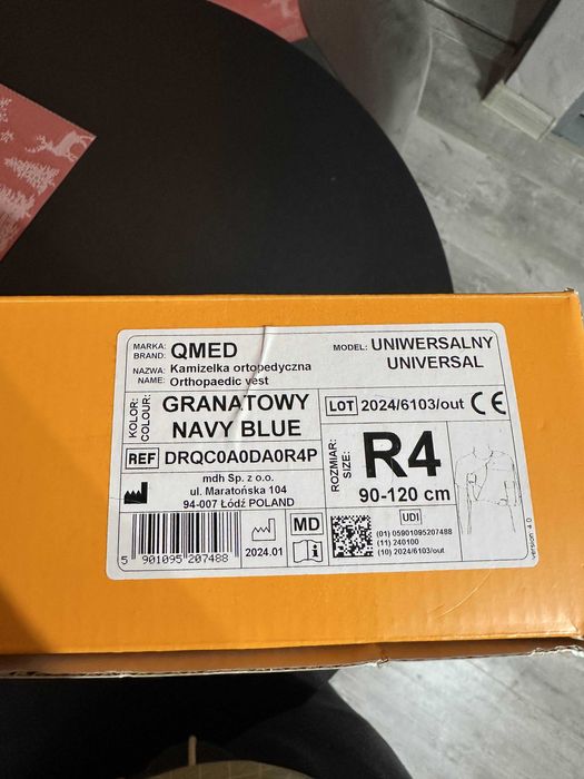 Opatrunek Desaulta, Kamizelka ortopedyczna, QMED ROZM. R4, czarna