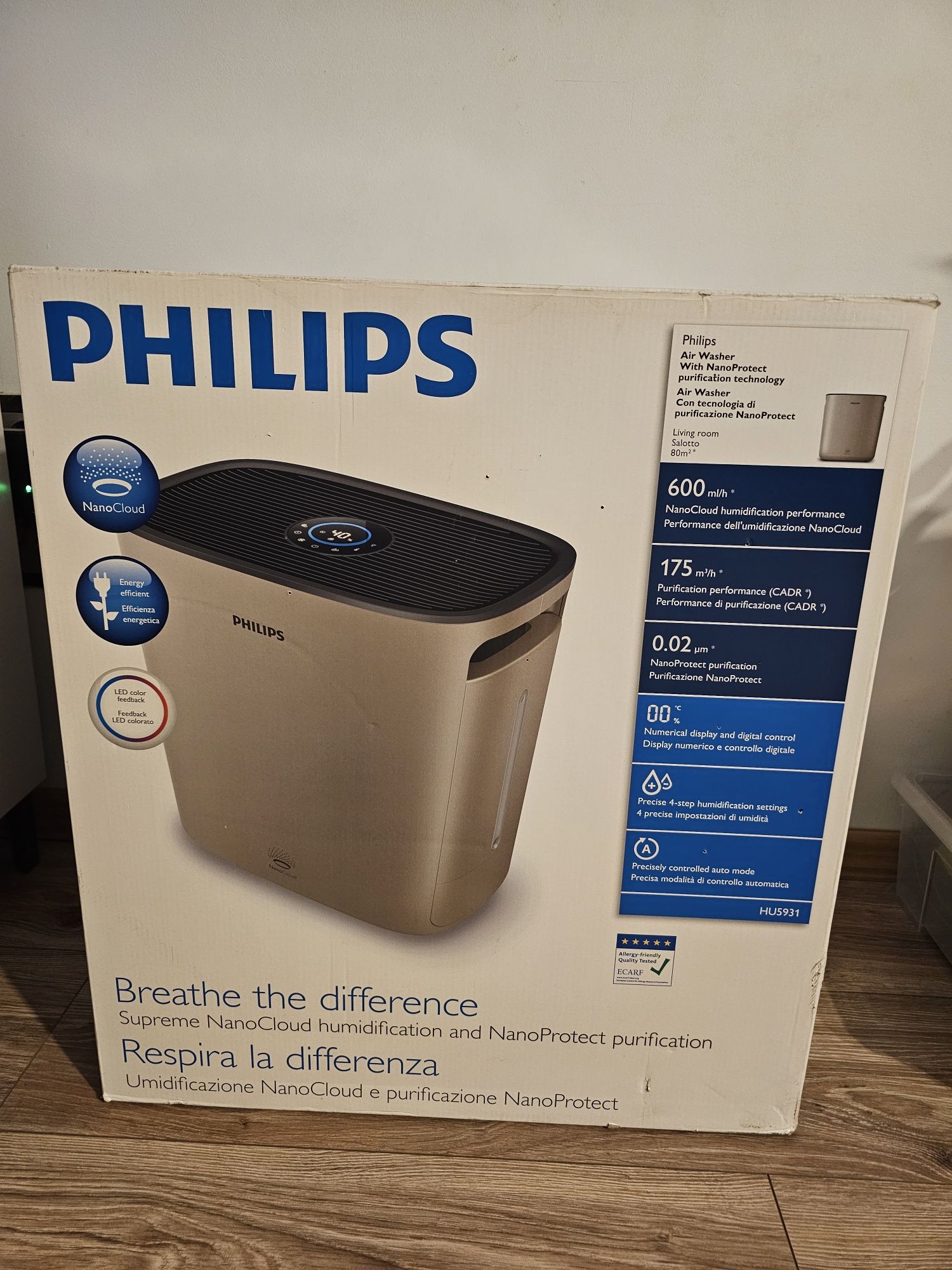 Philips HU5931 nawilżacz z funkcją oczyszczania.